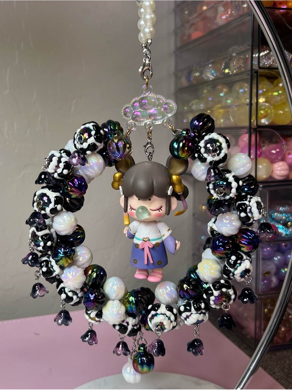 Nanci handmade beaded car hanger
